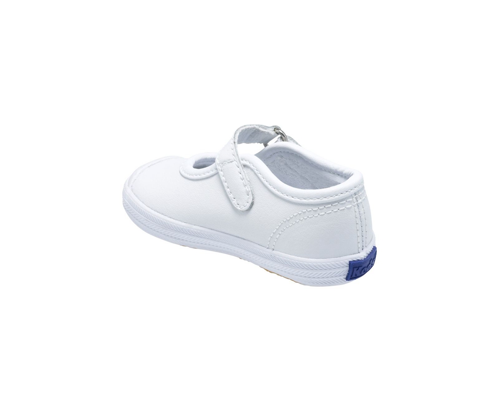 Kids Keds Slip Ons - Champion Toe Cap MJ - White - 5863-NMOTY